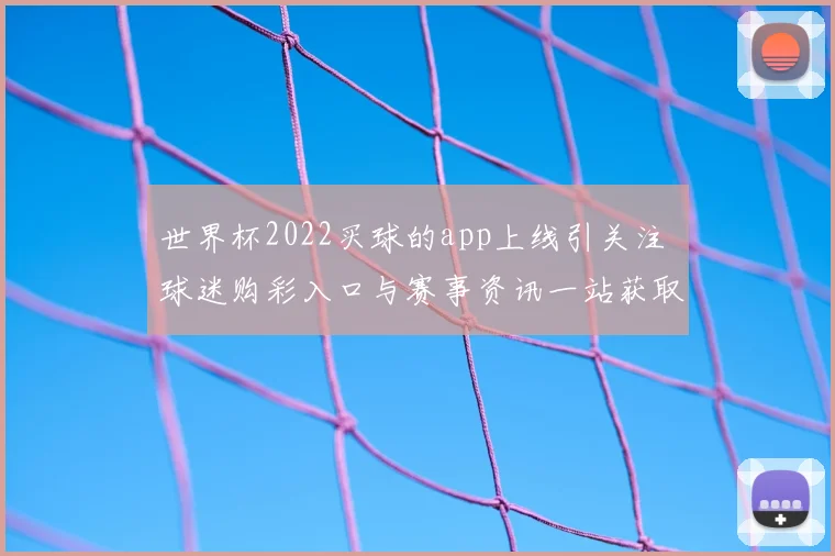 世界杯2022买球的app上线引关注 球迷购彩入口与赛事资讯一站获取